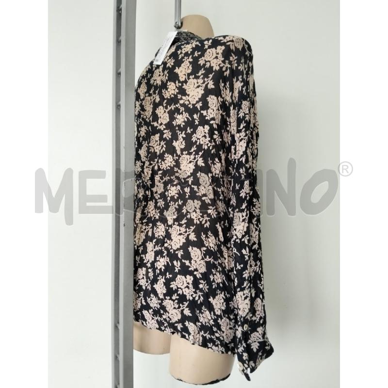 CAMICIA DONNA SPORTMAX BEIGE BLU FIORI | Mercatino dell'Usato Lamezia terme 3
