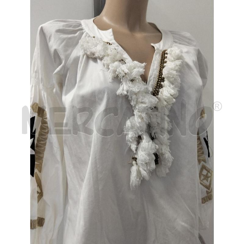 CAMICIA DONNA THE EDITOR BIANCO PERLINE FRANGE | Mercatino dell'Usato Lamezia terme 2
