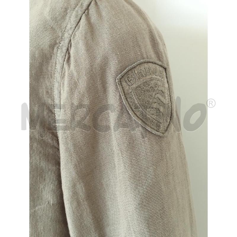 CAMICIA UOMO BLAUER VERDE LINO  COREANA | Mercatino dell'Usato Lamezia terme 3