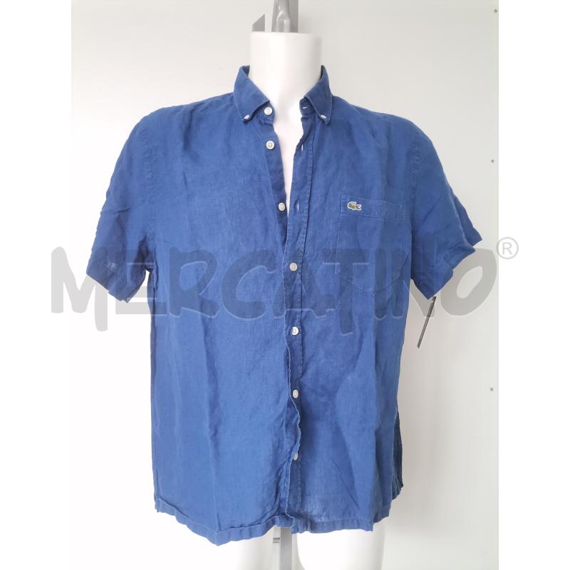 CAMICIA UOMO LACOSTE BLU ELETTRICO 100 LINO  | Mercatino dell'Usato Lamezia terme 1