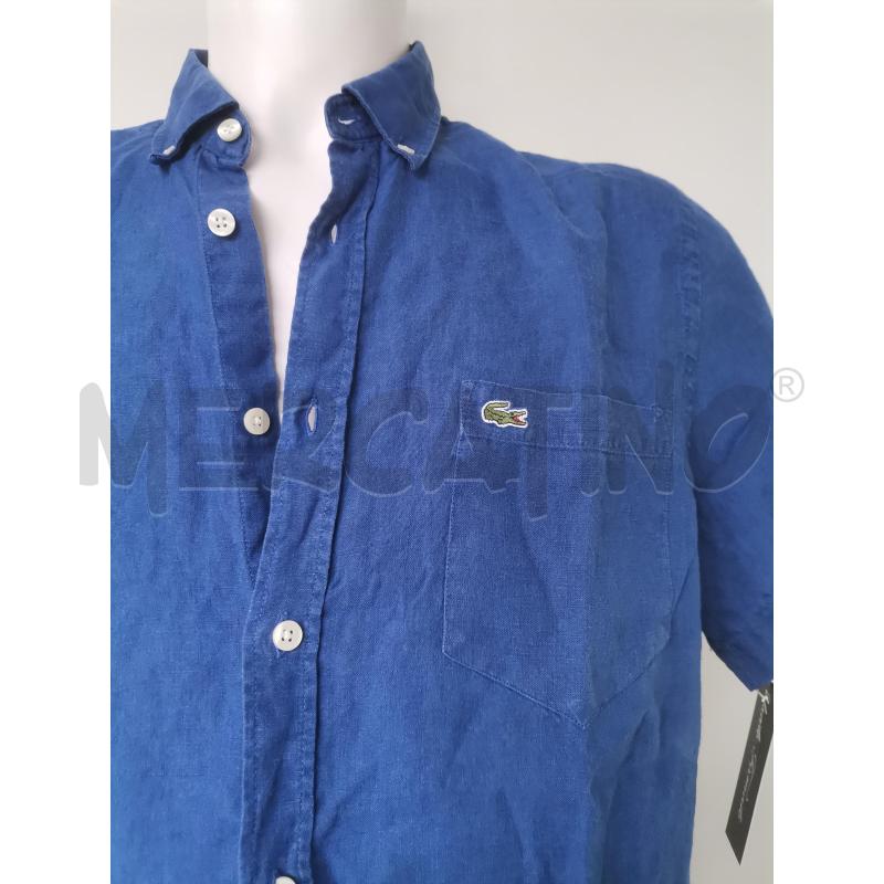 CAMICIA UOMO LACOSTE BLU ELETTRICO 100 LINO  | Mercatino dell'Usato Lamezia terme 2
