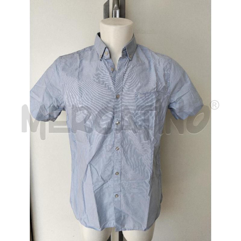 CAMICIA UOMO LACOSTE MEZZA MANCIA AZZURRO | Mercatino dell'Usato Lamezia terme 1