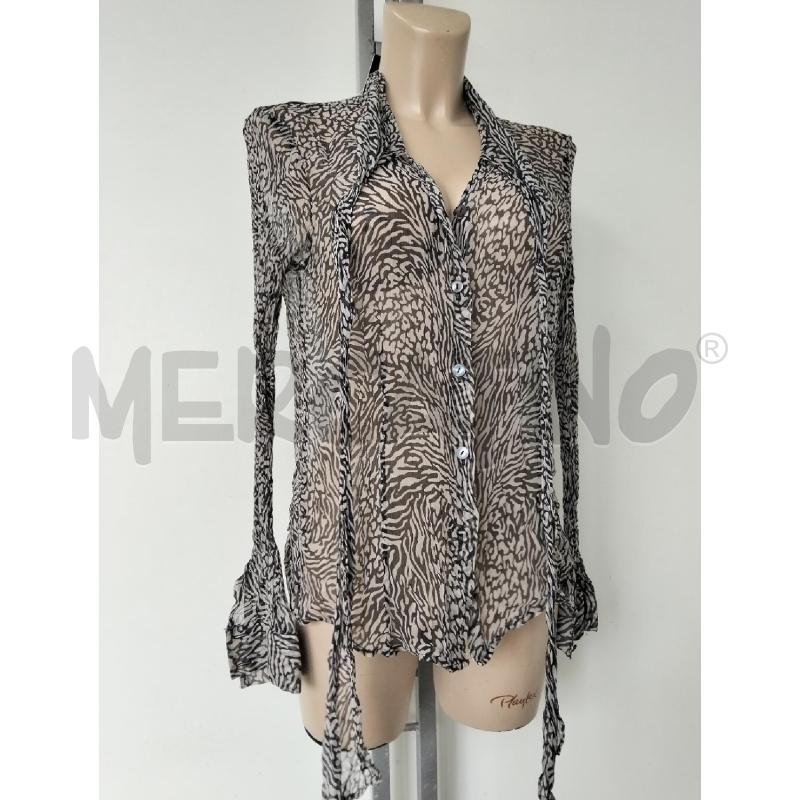 CAMICIA UOMO LUISA SPAGNOLI BEIG NERO 100SETA | Mercatino dell'Usato Lamezia terme 1
