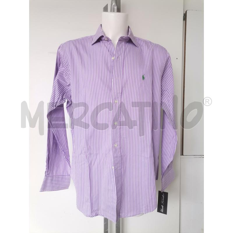 CAMICIA UOMO POLO RALPH LAUREN LILLA BIANCO | Mercatino dell'Usato Lamezia terme 1