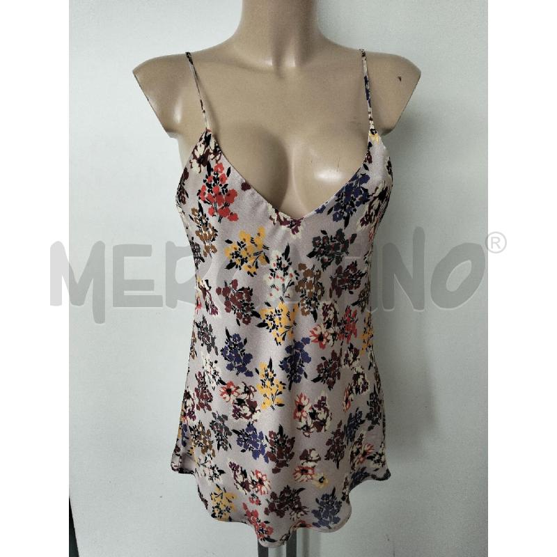 CANOTTA DONNA SANDRO FERRONE BIEGE FIORI | Mercatino dell'Usato Lamezia terme 1