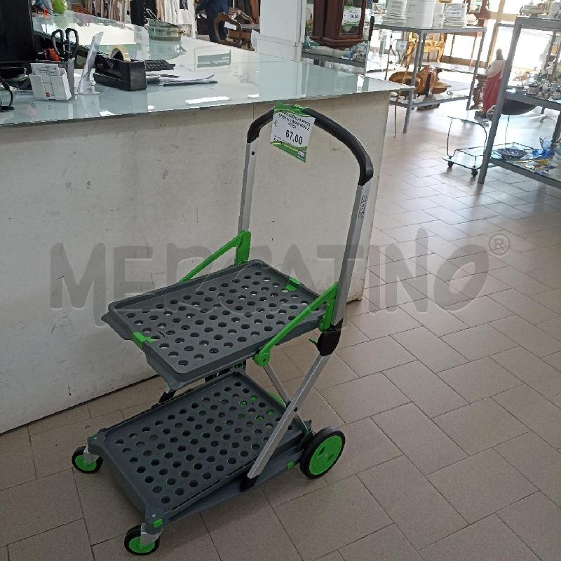 CARRELLINO CLAX PORTA SPESA ALLUMINIO NERO E VERDE  | Mercatino dell'Usato Lamezia terme 1
