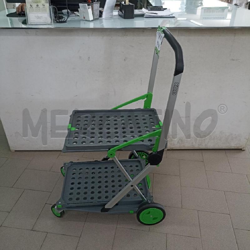 CARRELLINO CLAX PORTA SPESA ALLUMINIO NERO E VERDE  | Mercatino dell'Usato Lamezia terme 2