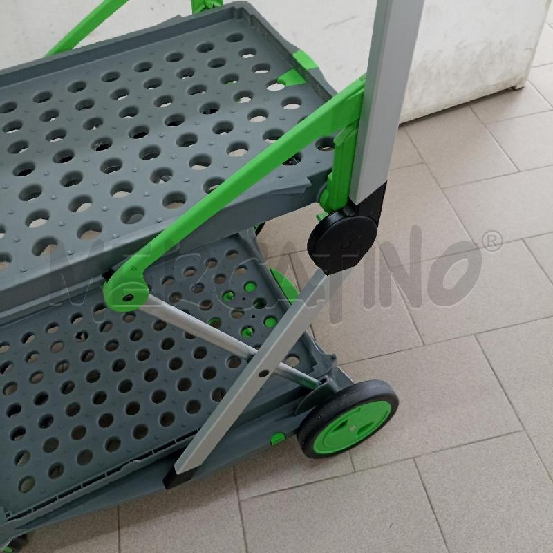 CARRELLINO CLAX PORTA SPESA ALLUMINIO NERO E VERDE  | Mercatino dell'Usato Lamezia terme 3