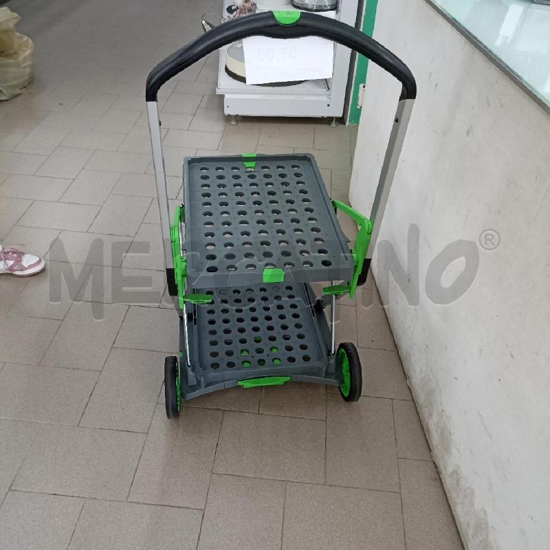 CARRELLINO CLAX PORTA SPESA ALLUMINIO NERO E VERDE  | Mercatino dell'Usato Lamezia terme 4