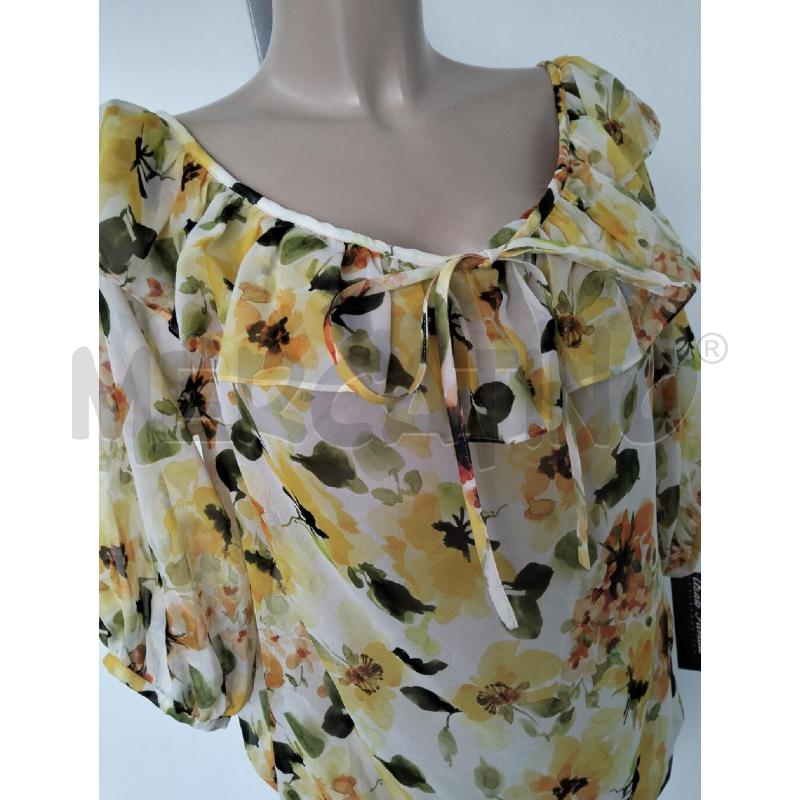 CASACCA DONNA LUISA SPAGNOLI GIALLO FIORATO 100 SETA | Mercatino dell'Usato Lamezia terme 2