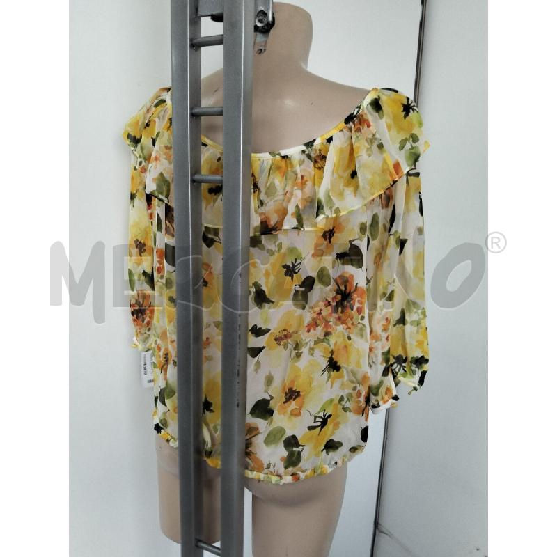 CASACCA DONNA LUISA SPAGNOLI GIALLO FIORATO 100 SETA | Mercatino dell'Usato Lamezia terme 3