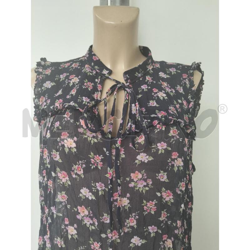 CASACCA DONNA LUISA SPAGNOLI SMANICATO BLU FIORELLINI SETA | Mercatino dell'Usato Lamezia terme 2
