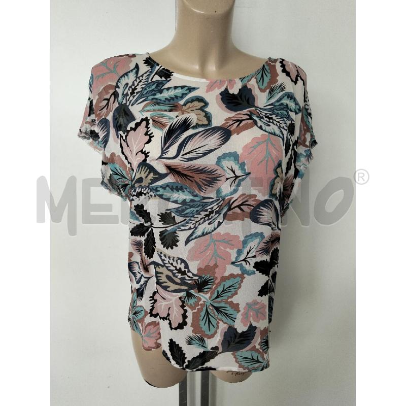 CASACCA DONNA SMANICATA SANDRO FERRONE BIANCO AZZURRO FIORI  | Mercatino dell'Usato Lamezia terme 1