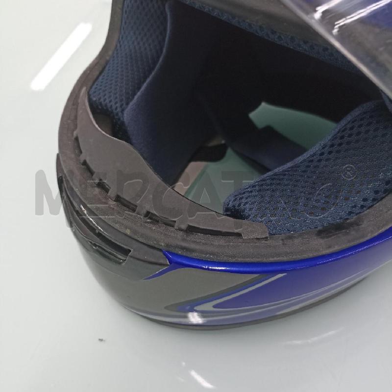 CASCO MOTO DIEFFE BLU STRISCIA GRIGIA CENTRALE | Mercatino dell'Usato Lamezia terme 3