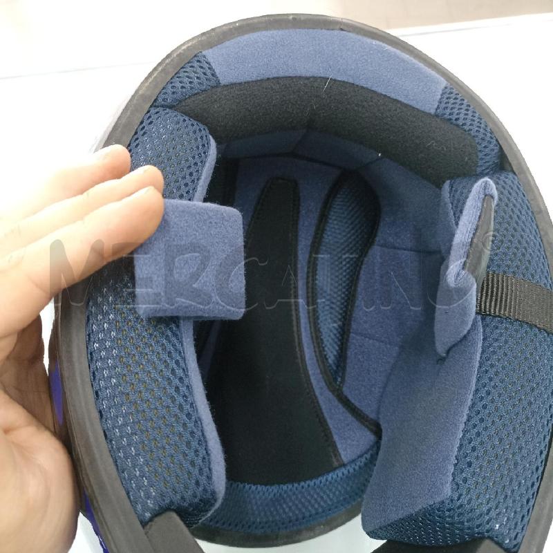 CASCO MOTO DIEFFE BLU STRISCIA GRIGIA CENTRALE | Mercatino dell'Usato Lamezia terme 4