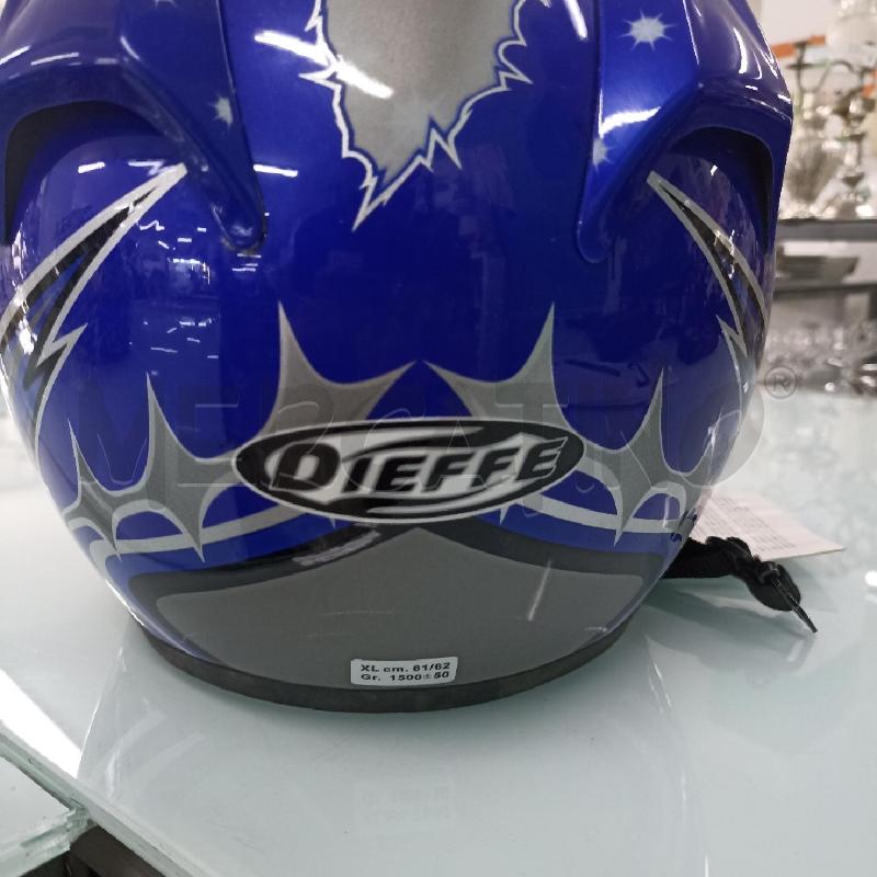 CASCO MOTO DIEFFE BLU STRISCIA GRIGIA CENTRALE | Mercatino dell'Usato Lamezia terme 5