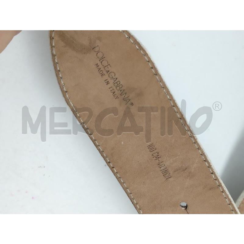 CINTURA UOMO DOLCE&GABBANA BIANCO VERA PELLE CINTURINO ROSSO | Mercatino dell'Usato Lamezia terme 2