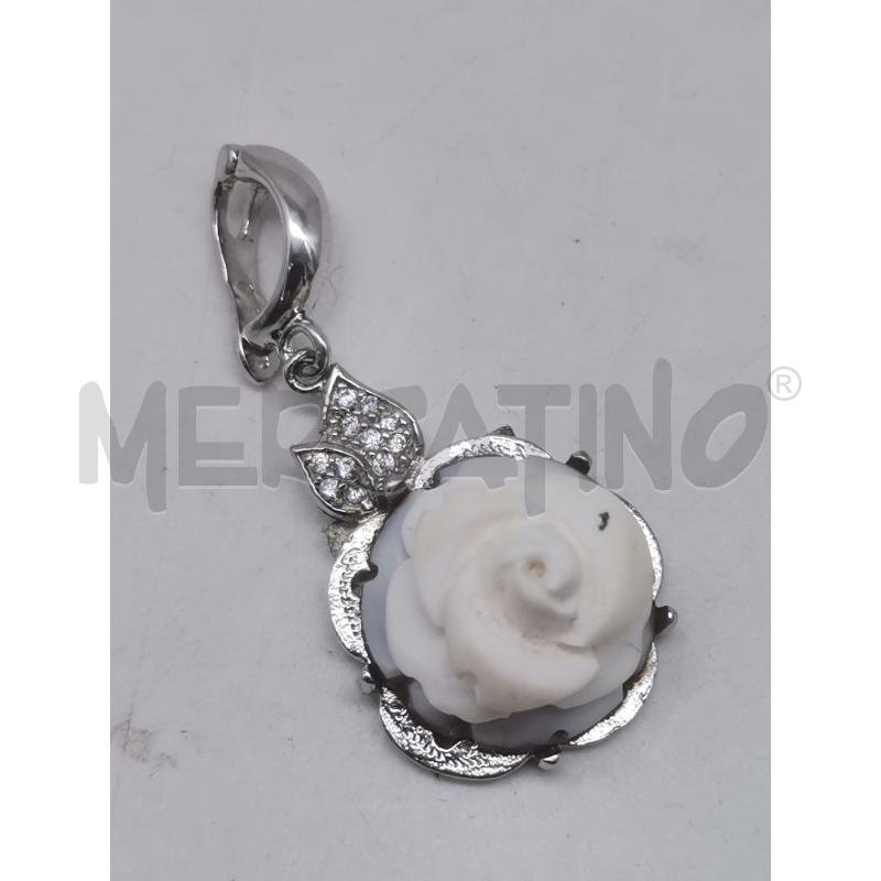 CIONDOLO METALLO PREZIOSO MADRE PERLA FIORE ARTIGIANALE | Mercatino dell'Usato Lamezia terme 3