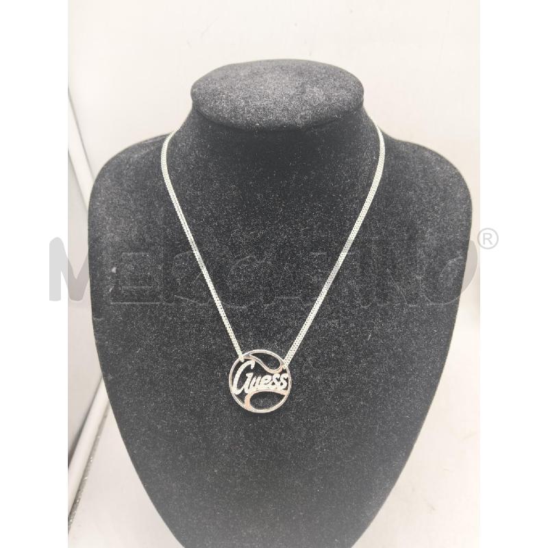 COLLANA DONNA GUESS ARGENTATO CIONDOLO LOGO | Mercatino dell'Usato Lamezia terme 1