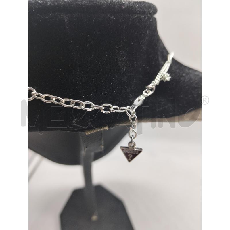 COLLANA DONNA GUESS ARGENTATO CIONDOLO LOGO | Mercatino dell'Usato Lamezia terme 2