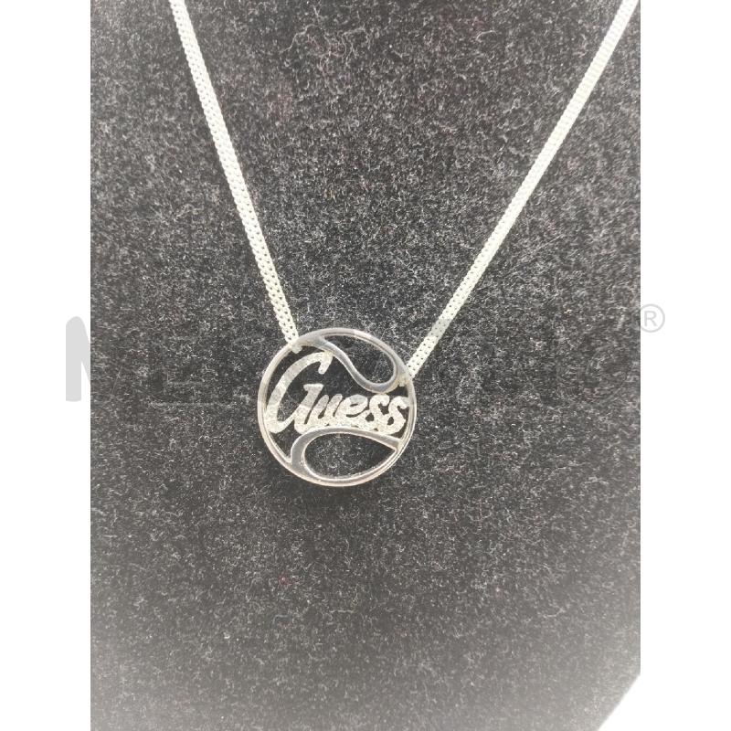 COLLANA DONNA GUESS ARGENTATO CIONDOLO LOGO | Mercatino dell'Usato Lamezia terme 3