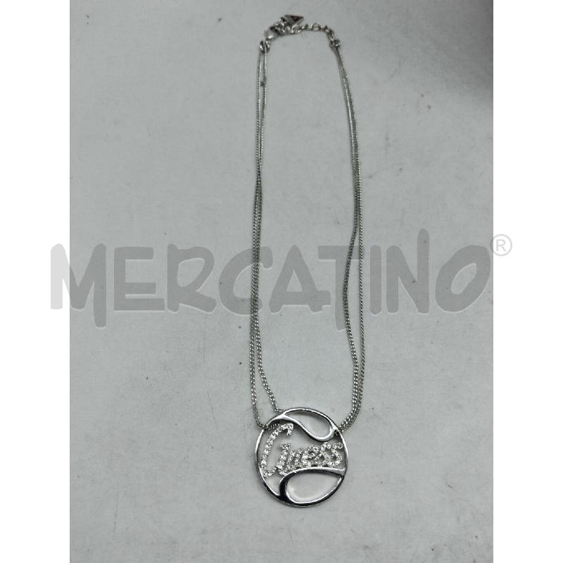 COLLANA DONNA GUESS ARGENTATO CIONDOLO LOGO | Mercatino dell'Usato Lamezia terme 4