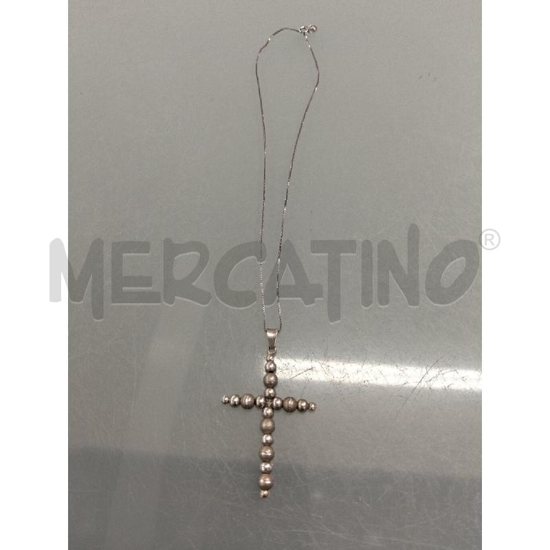 COLLANA DONNA METALLO PREZIOSO CROCE | Mercatino dell'Usato Lamezia terme 1