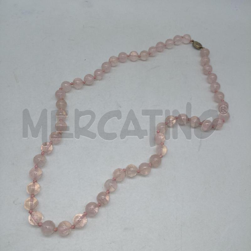 COLLANA DONNA PERLE IN QUARZO ROSA  | Mercatino dell'Usato Lamezia terme 1
