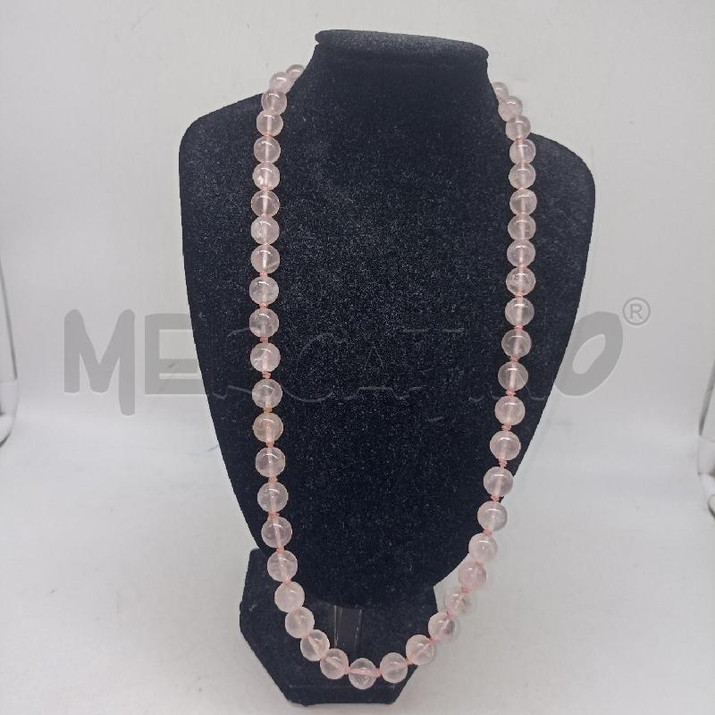 COLLANA DONNA PERLE IN QUARZO ROSA  | Mercatino dell'Usato Lamezia terme 2