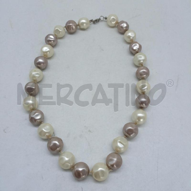COLLANA GIROCOLLO PERLE DI FIUME BIANCO E ROSA  | Mercatino dell'Usato Lamezia terme 1