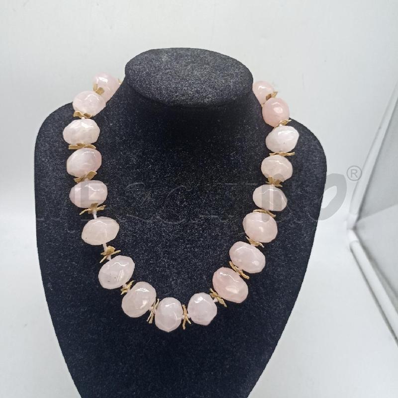 COLLANA GMV PIETRE CRISTALLO DI QUARZO NATURALE COLOR ROSA | Mercatino dell'Usato Lamezia terme 3