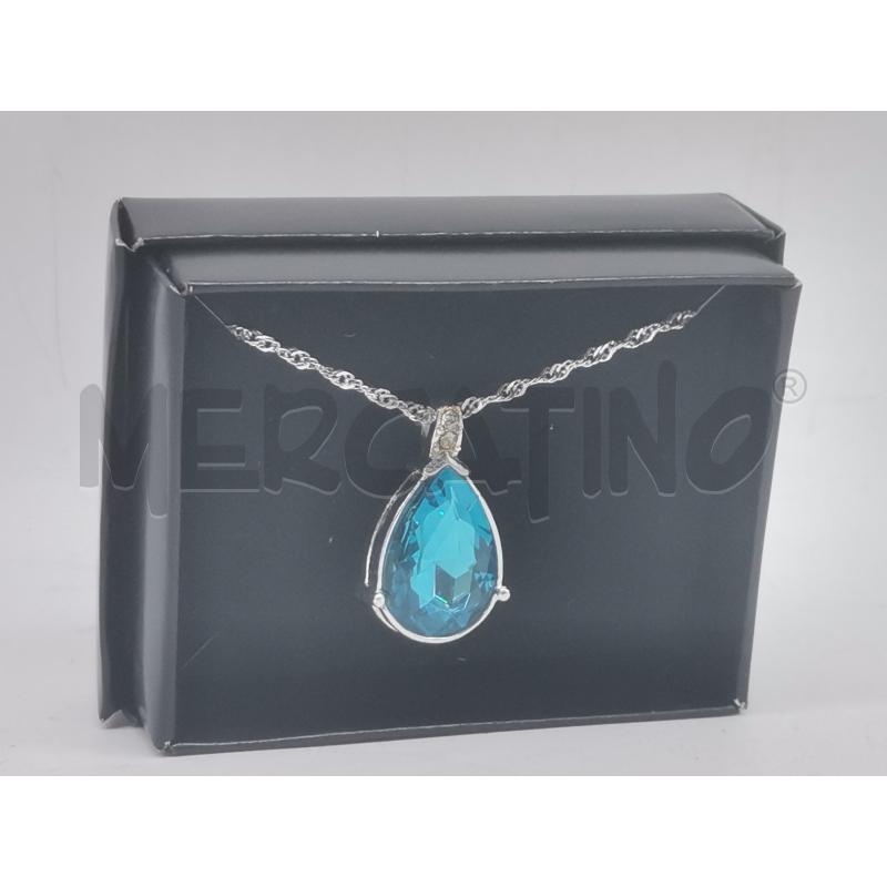 COLLANA GOCCIA BLU ACCIAIO  | Mercatino dell'Usato Lamezia terme 1