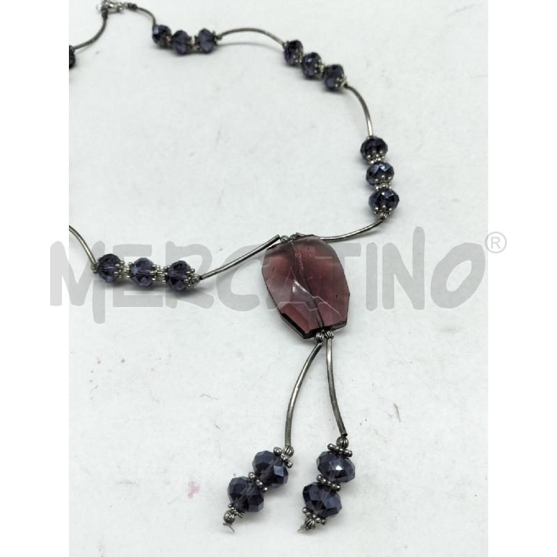 COLLANA METALLO PREZIOSO AMETISTA PENDENTI | Mercatino dell'Usato Lamezia terme 2