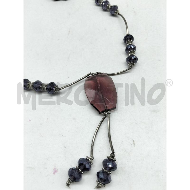 COLLANA METALLO PREZIOSO AMETISTA PENDENTI | Mercatino dell'Usato Lamezia terme 3