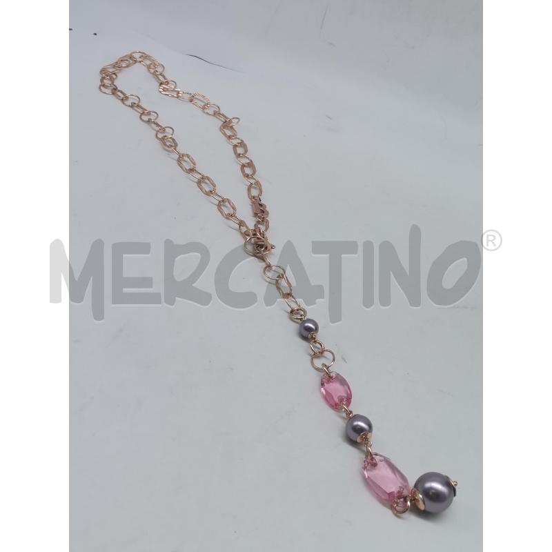 COLLANA METALLO PREZIOSO BOCCADAMO PIETRA ROSA | Mercatino dell'Usato Lamezia terme 1