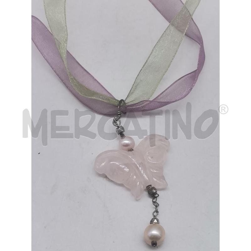 COLLANA METALLO PREZIOSO CON AGATA ROSA PENDENTE GERARDO SACCO | Mercatino dell'Usato Lamezia terme 2