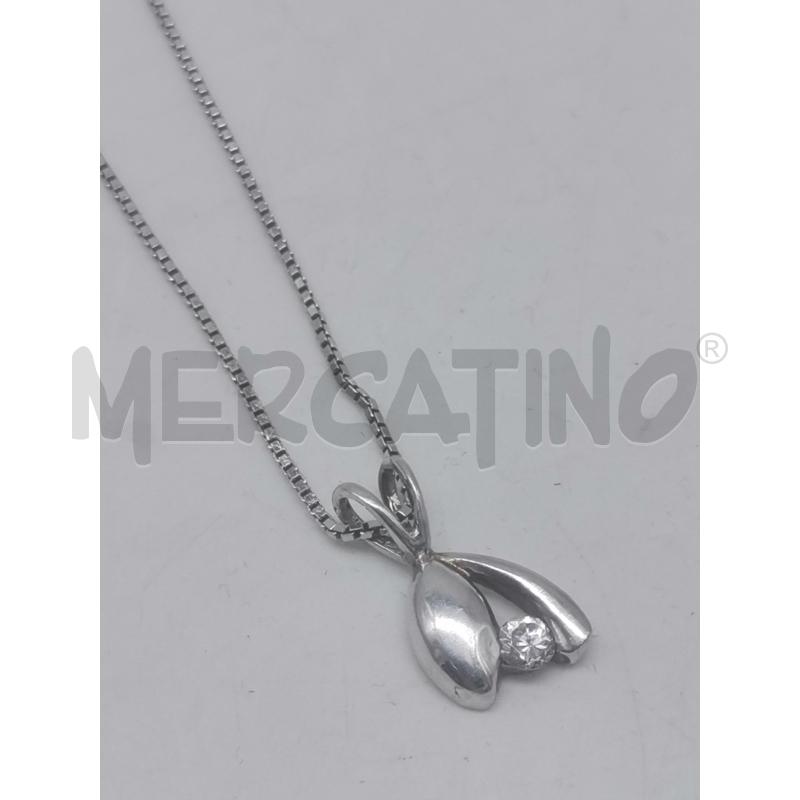 COLLANA METALLO PREZIOSO STRASS FOGLIA | Mercatino dell'Usato Lamezia terme 2