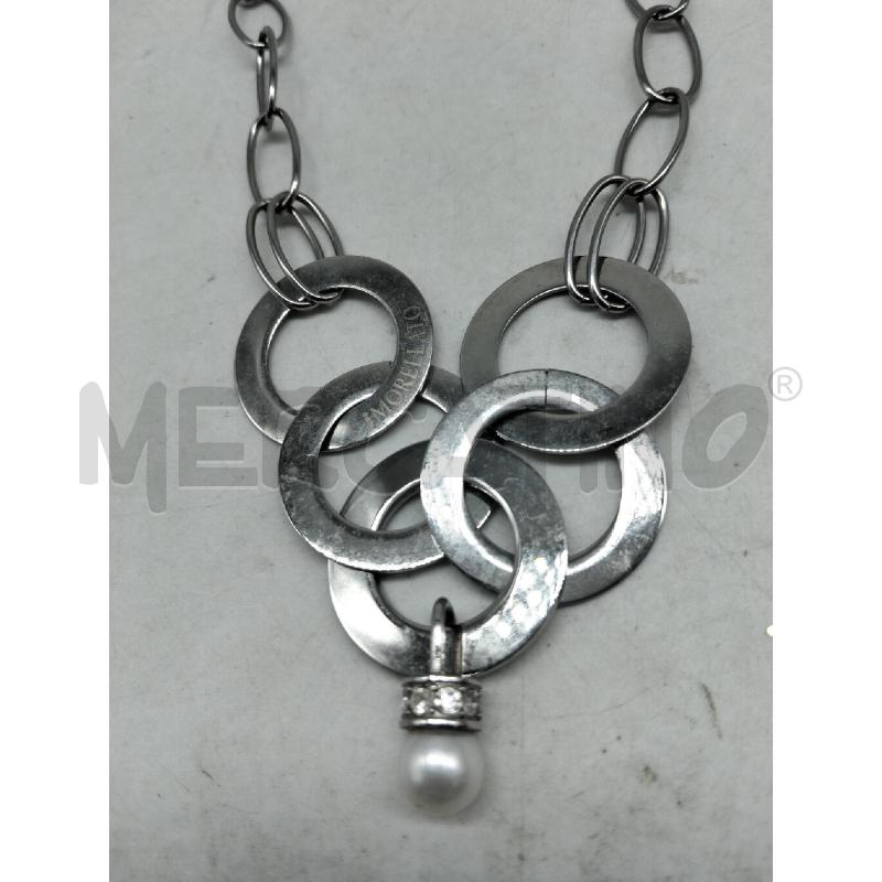 COLLANA MORELLATO ACCIAIO CERCHI INTRECCIATI PERLA | Mercatino dell'Usato Lamezia terme 2