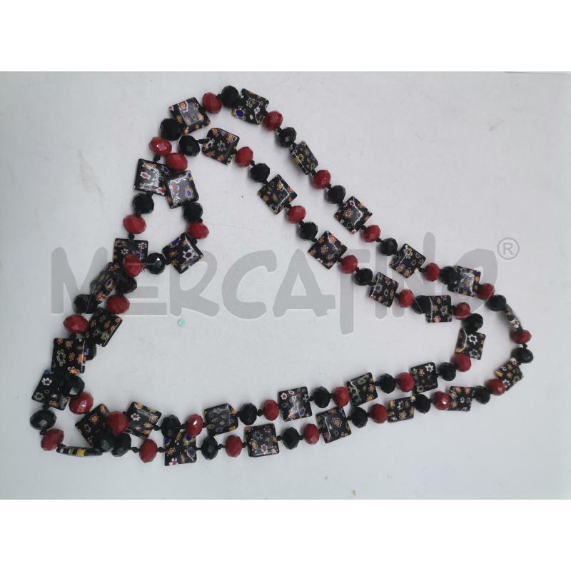 COLLANA ONICE NERO ROSSO  | Mercatino dell'Usato Lamezia terme 1