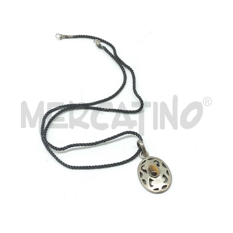 COLLANA PENDENTE METALLO PREZIOSO OCCHIO DI TIGRE | Mercatino dell'Usato Lamezia terme 1