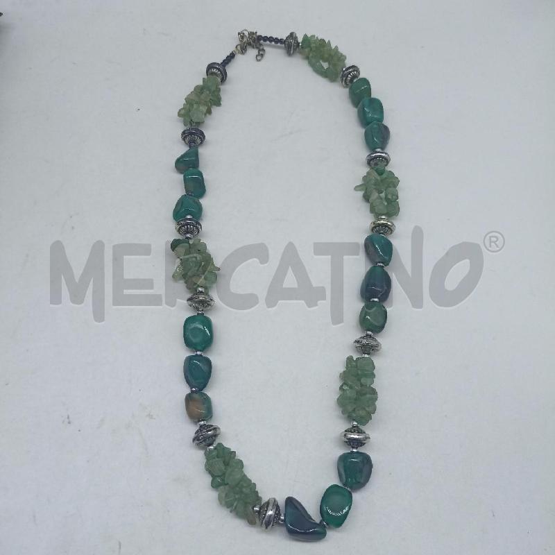 COLLANA PIETRE NATURALI GIADA E AGATA | Mercatino dell'Usato Lamezia terme 1