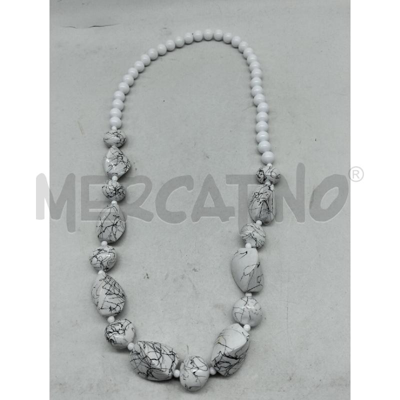 COLLANA STILE ENICO BOHO PIETRE BIANCHE VENATURE NERE | Mercatino dell'Usato Lamezia terme 3