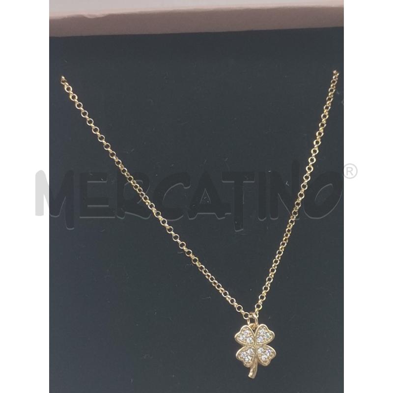 COLLANA VERSARI METALLO PREZIOSO QUADRIFOGLIO | Mercatino dell'Usato Lamezia terme 2