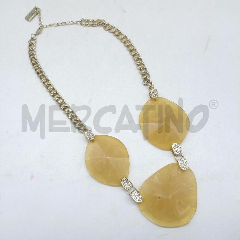 COLLANA VIA CONDOTTI QUARZO CITINO DORATO | Mercatino dell'Usato Lamezia terme 1