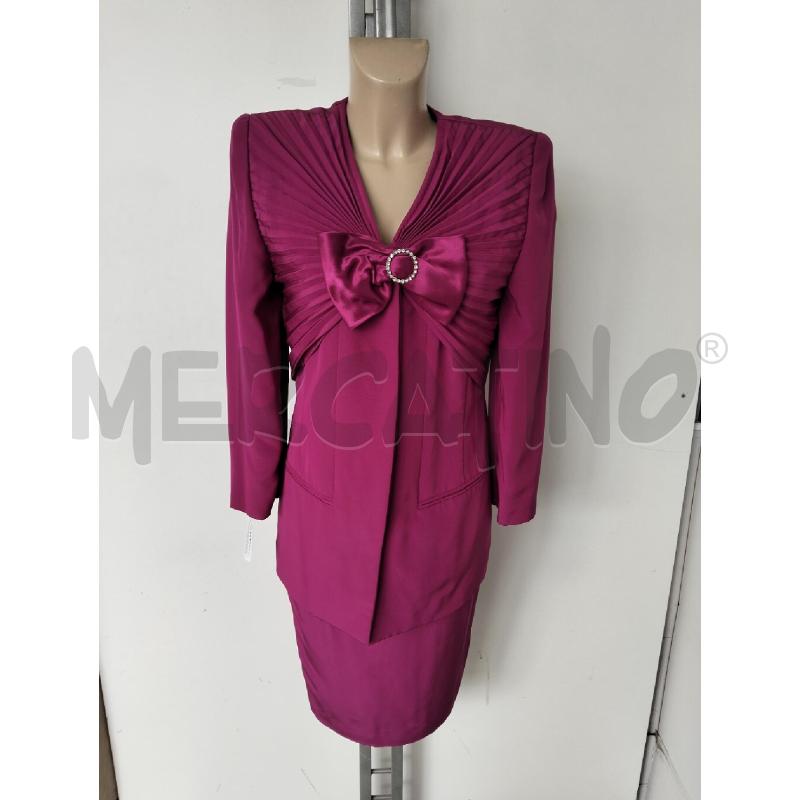 COMPLETO DONNA LUISA SPAGNOLI FUXIA FIOCCO STRASS | Mercatino dell'Usato Lamezia terme 1