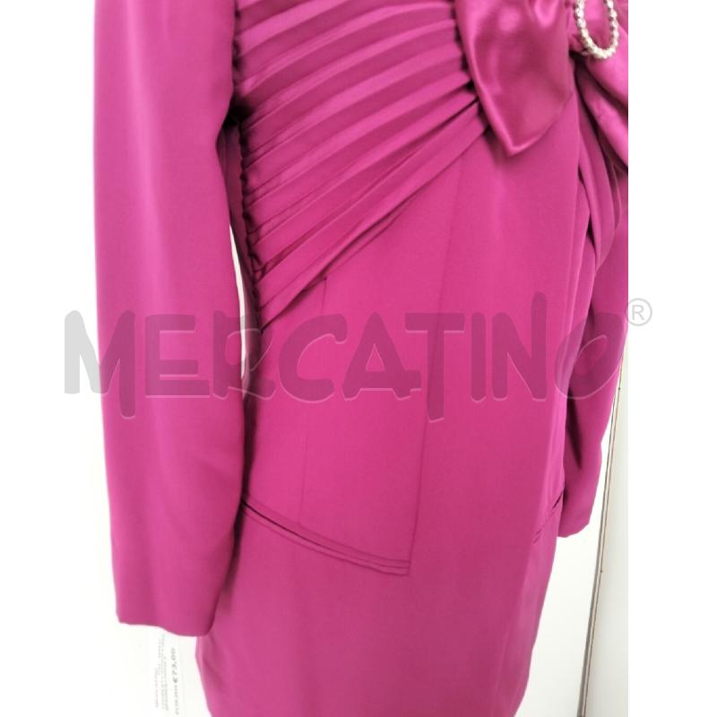 COMPLETO DONNA LUISA SPAGNOLI FUXIA FIOCCO STRASS | Mercatino dell'Usato Lamezia terme 3
