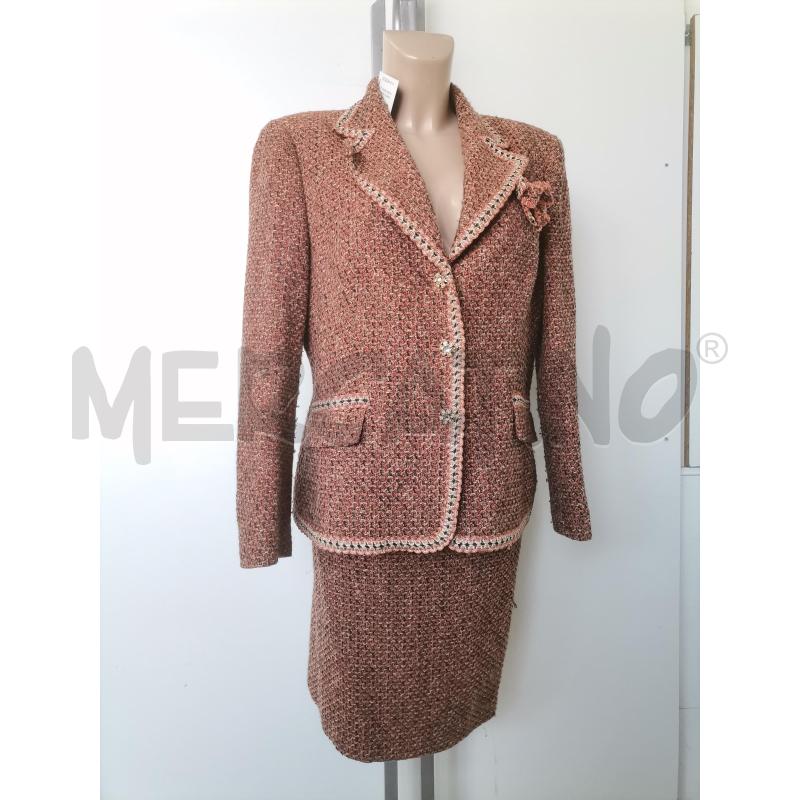 COMPLETO DONNA LUISA SPAGNOLI RICAMO DORATO 100LANA | Mercatino dell'Usato Lamezia terme 1