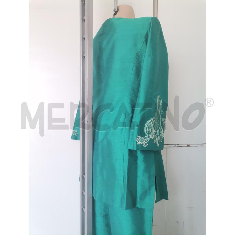 COMPLETO DONNA LUJISA SPAGNOLI MISTO SETA AZZURRO | Mercatino dell'Usato Lamezia terme 4