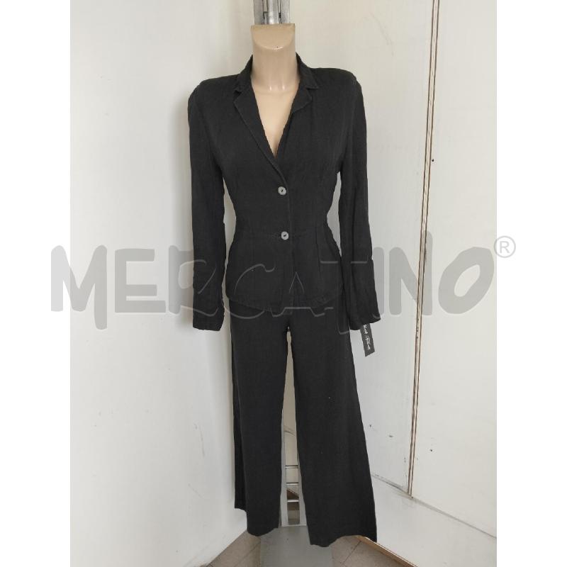 COMPLETO DONNA MAXMARA NERO 100 LINO GIACCA PANTALONE | Mercatino dell'Usato Lamezia terme 1