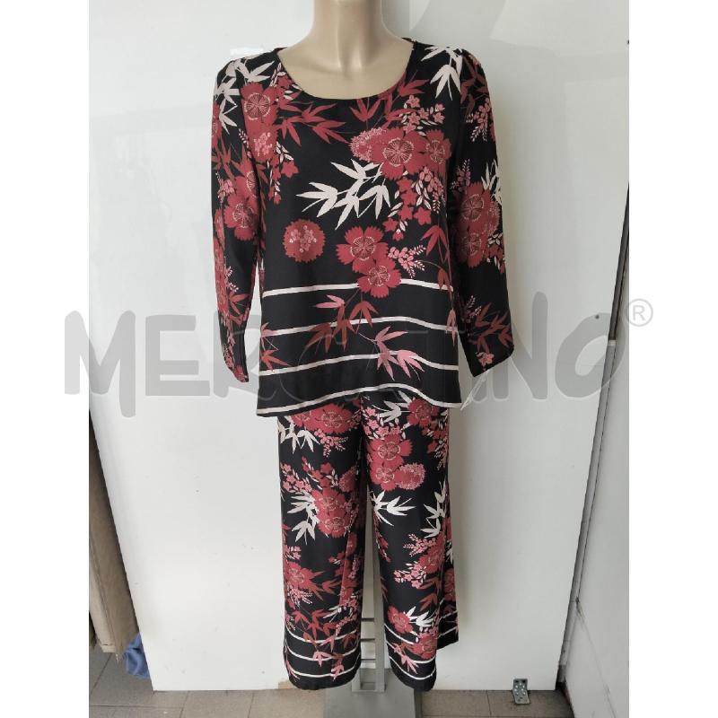 COMPLETO DONNA SANDRO FERRONE NERO ROSSO FIORI | Mercatino dell'Usato Lamezia terme 1